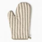 Варежка-прихватка «Доляна. Полоса», зелёная, 25?17 см, 50% п/э, 50% хлопок