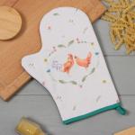 Варежка-прихватка «Этель. Курочка и петух», 20?28 см, саржа, 100% х/л, ватин 250 г/м?