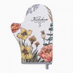 Варежка-прихватка «Этель. Маковые поля», 20?28 см, саржа, 100% хлопок, ватин 250 г/м?