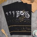 Набор кухонных полотенец «Доляна» Boss: 35?60 см - 4 шт., 100% хлопок, 160 г/м?