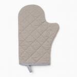 Варежка-прихватка «Доляна. Душевная кухня», серый, 20?28 см, рогожка, 100% хлопок