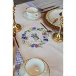 Дорожка на стол «Этель. Уютные коты», 40?146 см, 100% хлопок, саржа 190 г/м?, бежевая/синяя