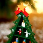 Сувенир «Ёлка с ячейками под подарки», 14.5?19.5 см, зелёная