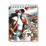 "Светоч" А167 Артбук (Скетчбук), блок белый, запечат.пластик.обл. 500мкм., жест.подложка, 100  г/м2 175*200 мм на гребне 80 л. 2 шт.