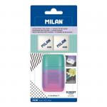 "Milan" Набор  ластик и точилка для карандашей COMPACT + 2 запасных ластика