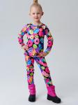 Термокомплект трикот. для девочек: фуфайка (футболка) с длин. рук, брюки для эпизод. использования