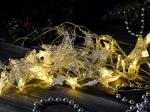 Гирлянда ТМ "Bikson" бахрома звёзды 6нитей , 60LED, 2,4*0,6м, жёлт, 4 режима, арт. WWK31112