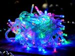Гирлянда ТМ "Bikson" нить 100LED, 5м, мульти, 4 режима, прозр провод, арт. WWK31116