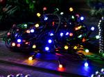 Гирлянда ТМ "Bikson" нить 100 ламп LED, мульти, 9м, зелён провод, арт.WWH0426105