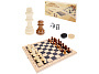 Игра 3 в 1 дерево (шахматы. шашки. нарды) (29х14.5х3 см) шах.фиг.- пластик. шашки-дер (Арт. ИН-9464)