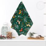 Полотенце кухонное из рогожки "Лошадки"