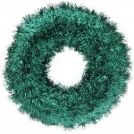 Венок декоративный TINSEL "Яркие переливы" 38 см, Изумруд