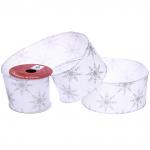 Лента для декорирования "Снежинка" 6,3 см, 2,7 м, Серебро