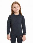 NORVEG ACTIVE KIDS Свитшот для детей с круглым воротом цвет антрацит меланж