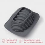 Форма для выпечки и муссовых десертов KONFINETTA «Грани», силикон, 19?15.3?8.8 см, серая