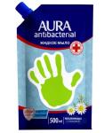 AURA Antibacterial 500мл Мыло жидкое Ромашка с антибактериальным эффектом дой-пак
