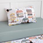 *Постельное бельё 1.5-спальное «Этель» Fantastic town, бязь