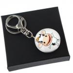 Подарочный набор 2 в 1 "Бычок": наручные часы d=3.5 см, брелок
