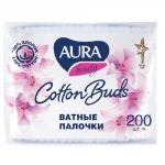 AURA 200шт Ватные палочки п/э/48