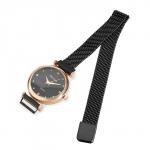 Женский подарочный набор Rinnady 5 в 1: наручные часы и 4 браслета, чёрный