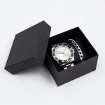 Мужской подарочный набор «Этелберт» 2 в 1: наручные кварцевые часы, браслет, d=4 см