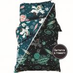 Постельное бельё 1.5-спальное «Этель. Мышонок космонавт», бязь