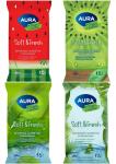 AURA TROPIC COCKTAIL 15шт Влажные салфетки компакт pocket-pack