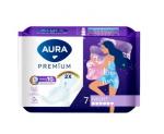 AURA PREMIUM 7шт Прокладки женские гигиенические NIGHT*24