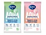 AURA Family 15шт Влажные салфетки с антибактериальным эффектом NEW