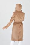 Пальто женское демисезонное 25020 (кэмел/ворсовая ткань)