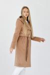 Пальто женское демисезонное 25020 (кэмел/ворсовая ткань)
