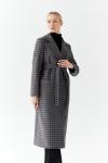 Пальто женское демисезонное 24770 (черно-серый)