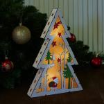 Декор новогодний с подсветкой «Большая ёлка», свечение желтое