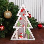 Декор новогодний с подсветкой «Большая ёлка», свечение желтое