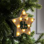 Ёлочная игрушка «Звезда с Дедом Морозом и оленем», 16?16?3, от батареек АААx2, свечение тёплое белое