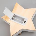 Ёлочная игрушка «Звезда с Дедом Морозом и оленем», 16?16?3, от батареек АААx2, свечение тёплое белое