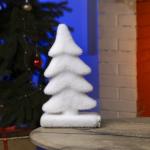 Светодиодная фигура «Ёлочка» 20?25?12 см, флок, батарейки CR2032?2 (не в комплекте), свечение тёплое белое