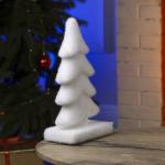 Светодиодная фигура «Ёлочка» 20?25?12 см, флок, батарейки CR2032?2 (не в комплекте), свечение тёплое белое