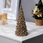 Светодиодная фигура «Ёлка золотистая» 6?17?6 см, пластик, батарейки LR44 (в комплекте), свечение тёплое белое