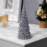 Светодиодная фигура «Ёлка серебристая» 6?17?6 см, пластик, батарейки LR44 ( в комплекте), свечение тёплое белое