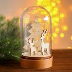 Новогодний декор с подсветкой «Олени и ёлка» 19?10?10 см