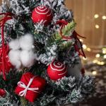 Искусственная ёлка настольная «Сюрприз в мешочке» 41?22 см, красный