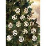 Ёлочная игрушка «Новогодние шарики», набор 15 шт.