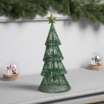 Светодиодная фигура «Ёлочка зелёная» 31?13?13 см, 20 LED, батарейки ААx2 (не в комплекте), свечение теплое белое