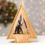 Декор с подсветкой «Ёлочка с оленем», 18?5.5?23 см