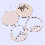 Елочная игрушка под роспись «Белые медведи», деревянная