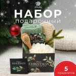 Набор новогодний подарочный «Этель» Christmas berries полотенце 30?60 см и аксессуары (4 предмета)