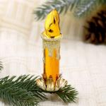 Ёлочная игрушка «Свеча» h=8.7 см, МИКС