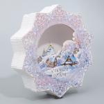 Коробка новогодняя подарочная «Снежинка», 20.5?21.5?5 см