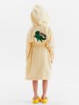 Халат махровый детский «Этель. Динозавр», размер 32, бежевый